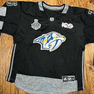 Nashville Predators PK Subban 100th NHL Season Adidas Jersey Stanley Cup 2017